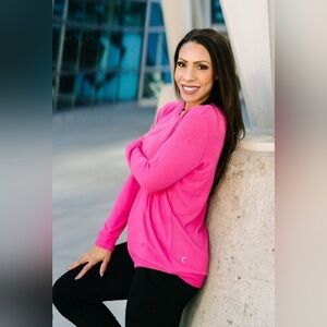 New with tags Zyia active fuchsia boyfriend sweater